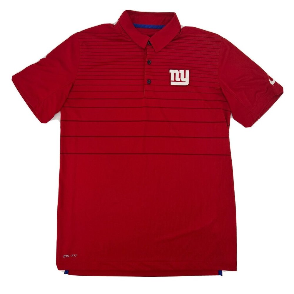 Nike New York Giants Shirt Men M Red Dri-Fit On‎ Field Apparel ShortSleeve Polo